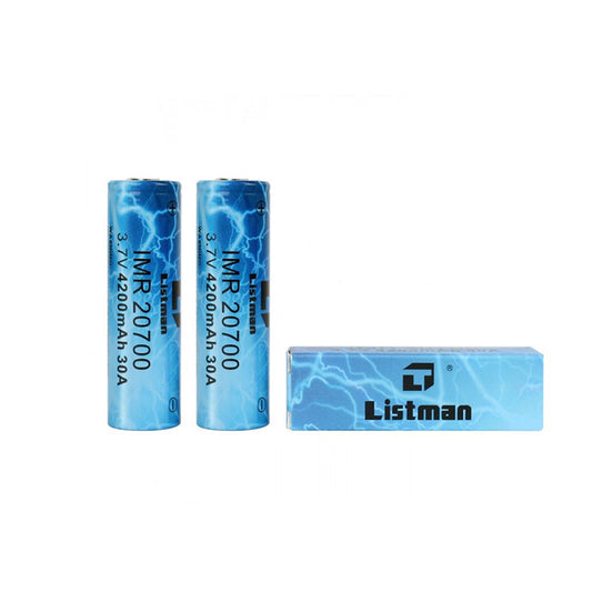 Listman IMR 20700 4200mAh 30A Flat Top Li-Ion Wiederaufladbare Batterie 2Stück