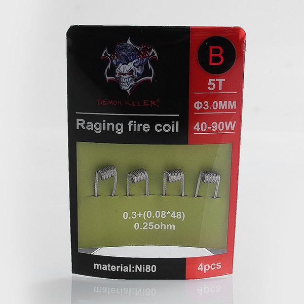 Demon Killer Raging Feuer Coil Ni80 Vorgefertigt Heizdraht - 4 Stück / Packung