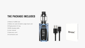 Rincoe Manto X Mesh 228W Starterset mit Metis Mix 6mL Verdampfer