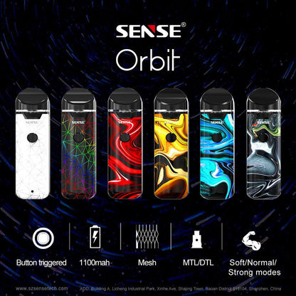 Sense Orbit Pod System Kit 1100mAh & 2.5ml